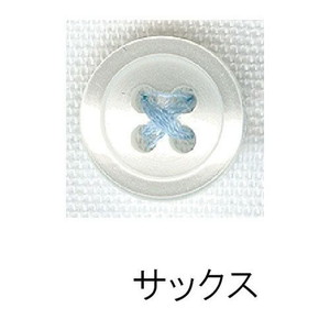 軽井沢シャツ ボタン付け糸の色 サックス