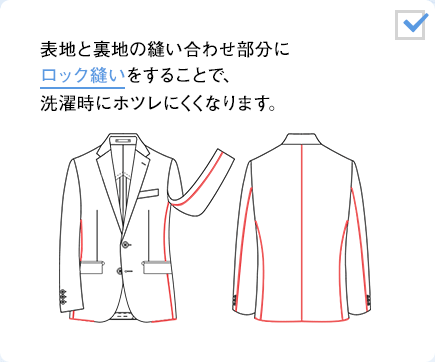 AOKI（青木）の洗えるスーツの特徴 ジャケット