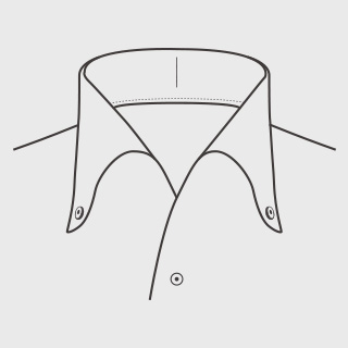 KEIオーダーシャツ 襟の形 イタリアンボタンダウン