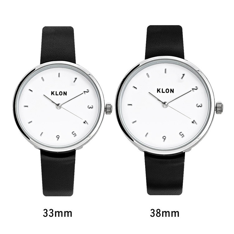 SALE価格  腕時計　ベルト　ホワイトとシルバー KLON 腕時計(アナログ)
