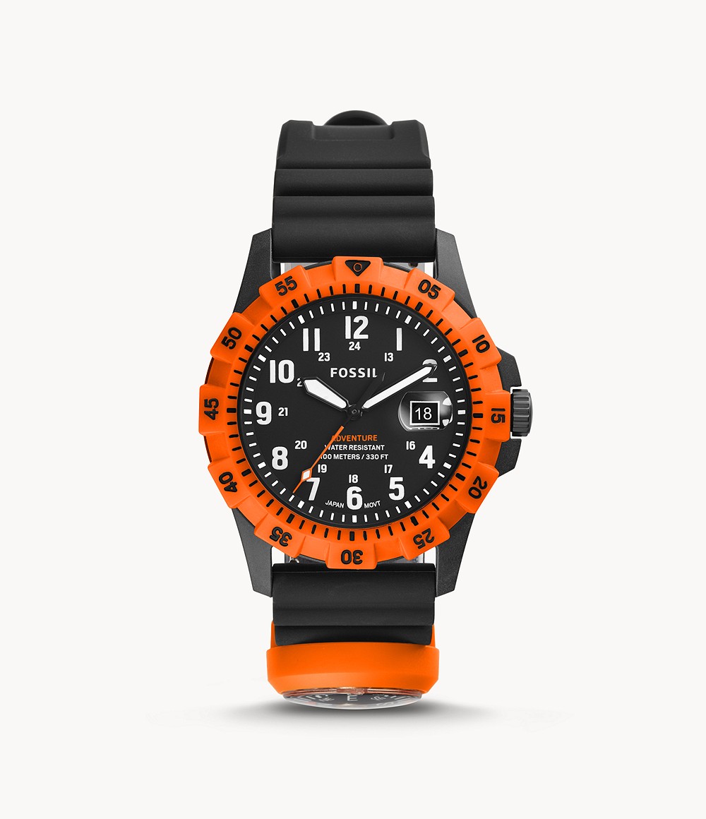 FB-ADVENTURE 三針デイト ブラック シリコンウォッチ FS5733_main FOSSIL フォッシル メンズ腕時計
