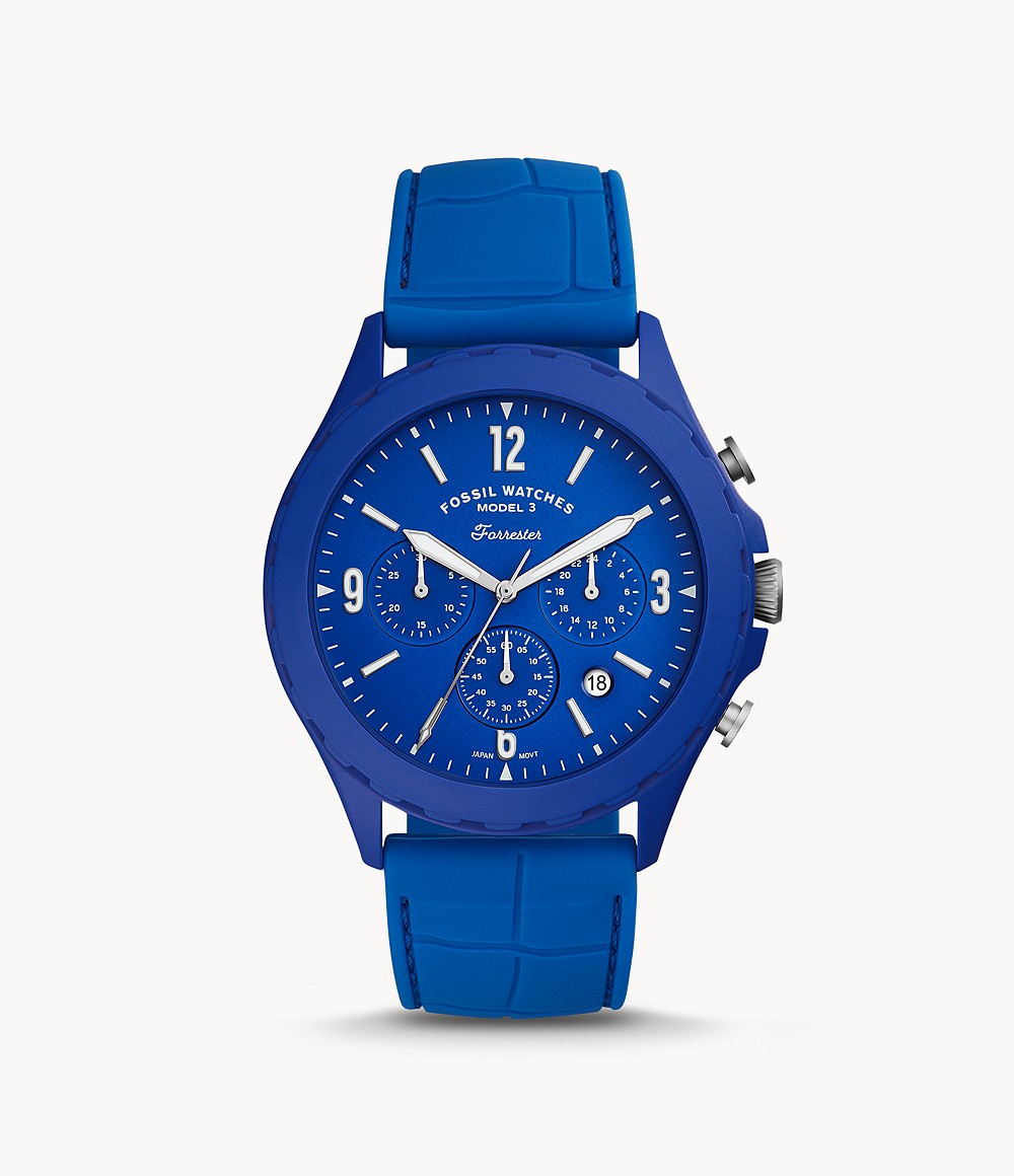 売切り特価 腕時計 フォッシル NEW AUTHENTIC FOSSIL ABILENE SPORT SILVER BLUE CHRONOGRAPH  WOMEN'S CH3072 WATCH