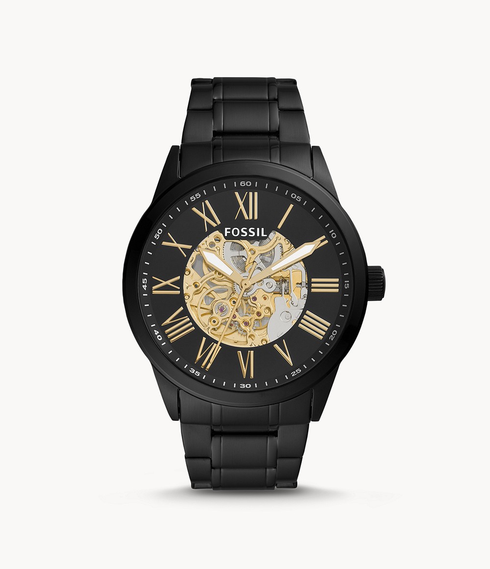 FLYNN オートマティック ブラック ステンレススチールウォッチ BQ2092_main FOSSIL フォッシル メンズ腕時計