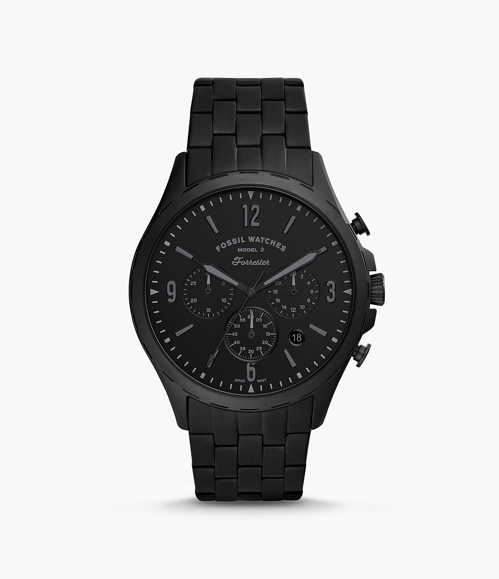 FORRESTER クロノグラフ ブラックステンレススチールウォッチ FS5697_main FOSSIL フォッシル 腕時計