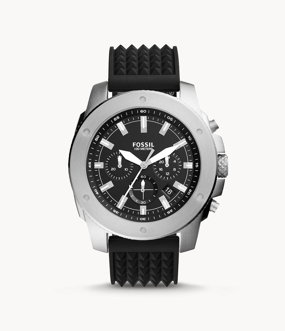 MEGA MACHINE クロノグラフ ブラック シリコンウォッチ FS5715_main FOSSIL フォッシル メンズ腕時計