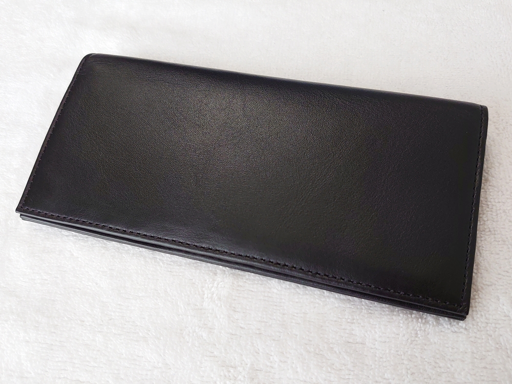スリム長財布（カード収納13段）ブラック レビュー JOGGO（ジョッゴ）外側