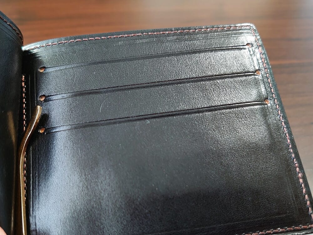 手揉みレザー マネークリップ コインケース付き LONESOME（ロンサム）Mens Leather Store（メンズレザーストア）カードポケット
