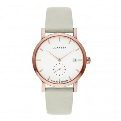 HELENA (LW37) Rose gold with Mint leather strap White dial 137RWMT LLARSEN（エルラーセン）