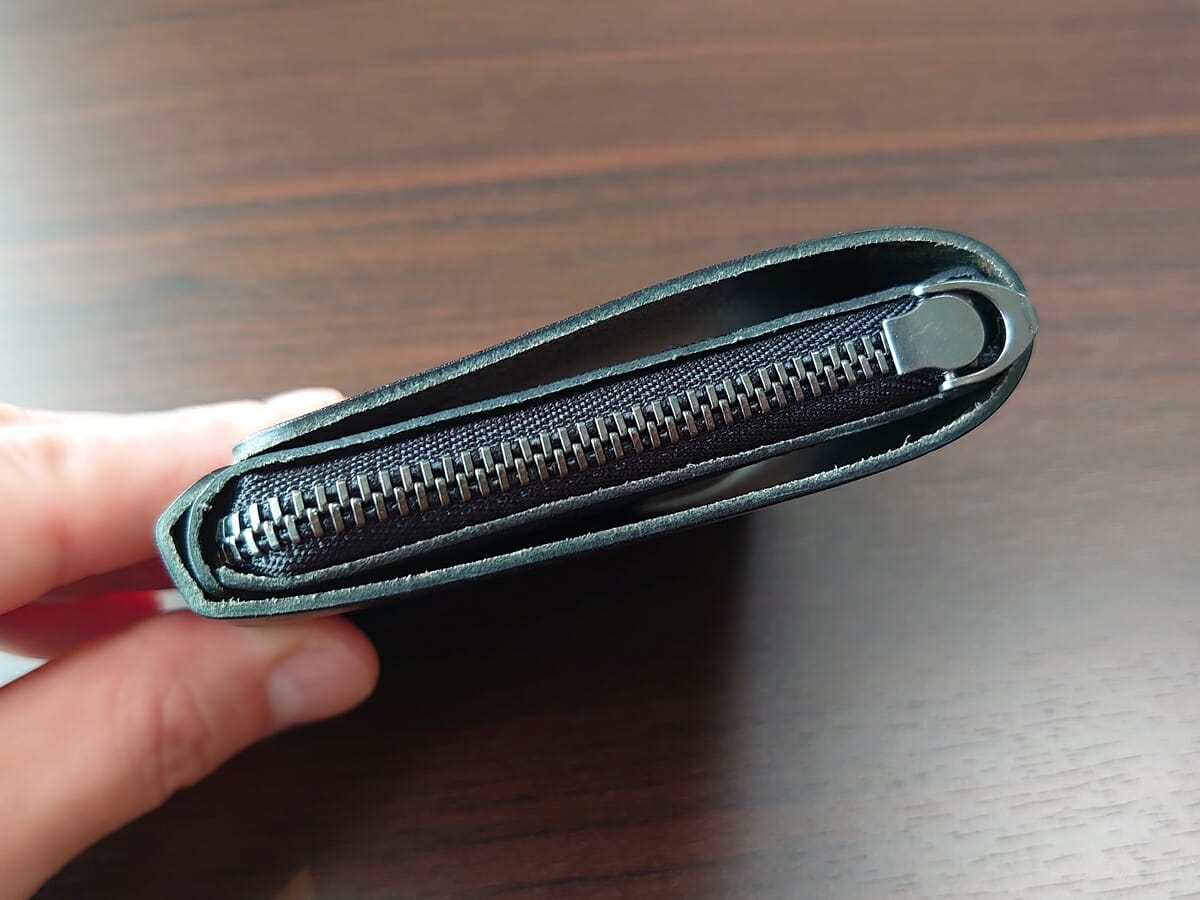 小さく薄い財布SAKU ブッテーロ Buttero ブラック buttero-black moku もく デザイン 外装6