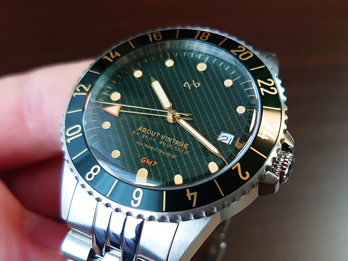 1954 GMT GREEN TURTLE グリーンタートル About Vintage アバウトヴィンテージ 腕時計 GMT（24時間時計）リューズ操作2