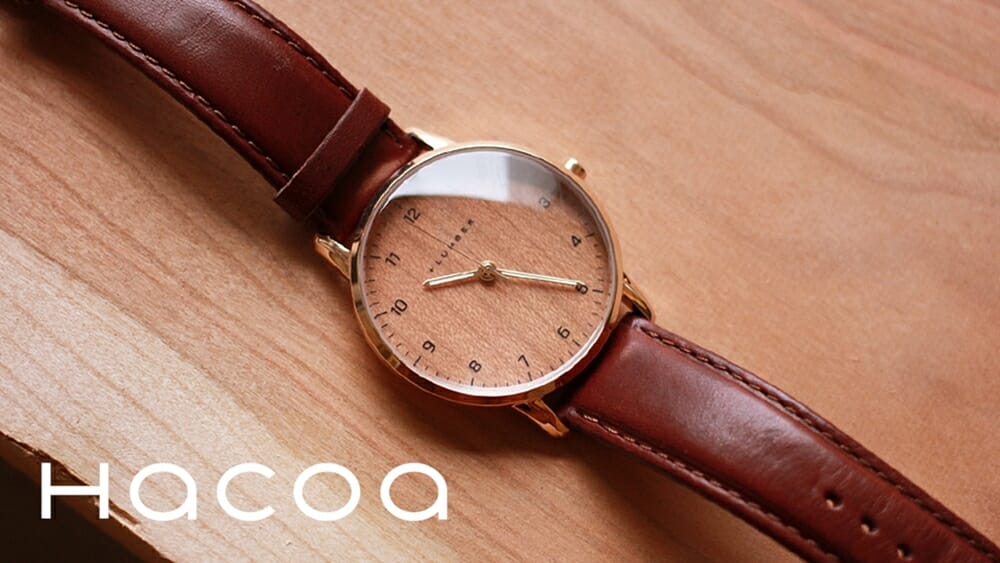 Hacoa（ハコア）WATCH 8800 チェリー 曲面ガラス ピンクゴールド 40mm レディース
