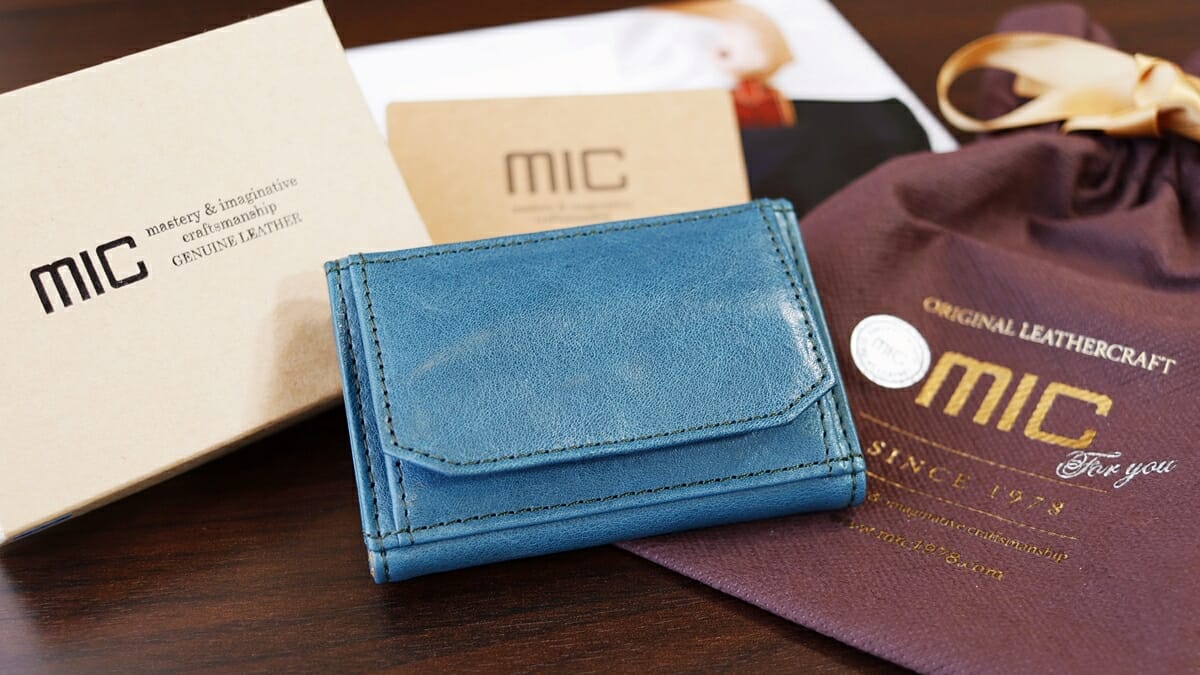 mic（ミック）ヴァケッタルクス 三つ折りミニ財布 MH1454 ターコイズ レビュー カスタムファッションマガジン