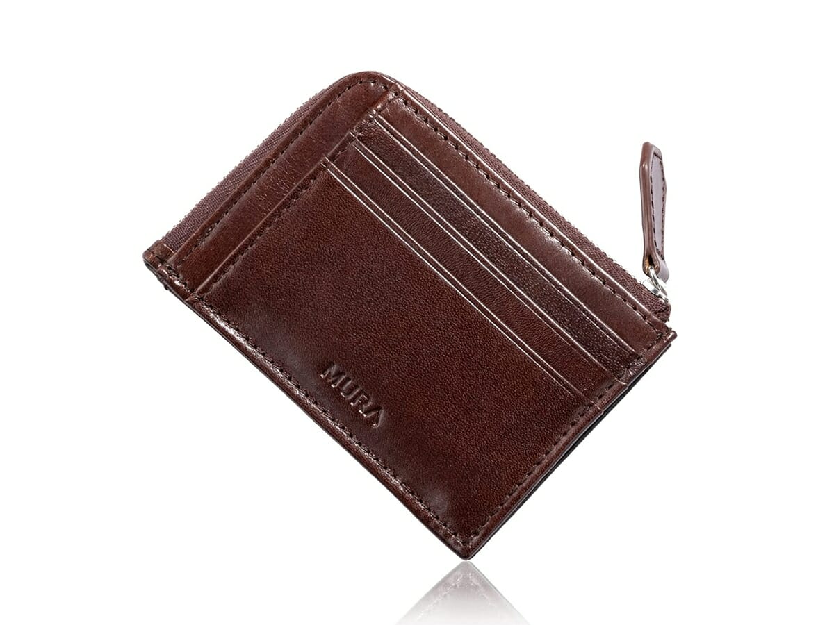 MURA（ムラ）フラグメントケース イタリアンレザー 薄型 カードケース ミニ財布 ダークブラウン