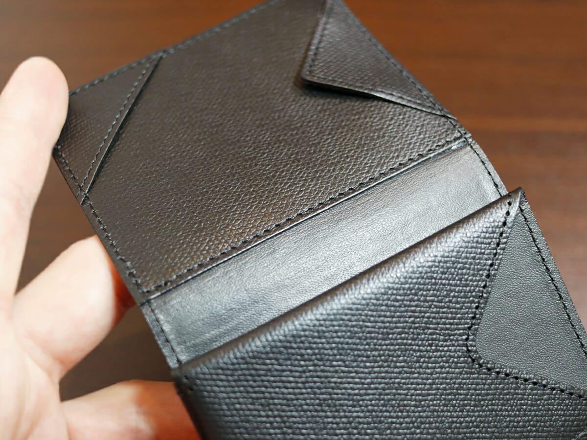 薄い財布 abrAsus アブラサス SUPERCLASSIC スーパークラシック 薄型二つ折り財布 メンズ レビュー 仕立て2