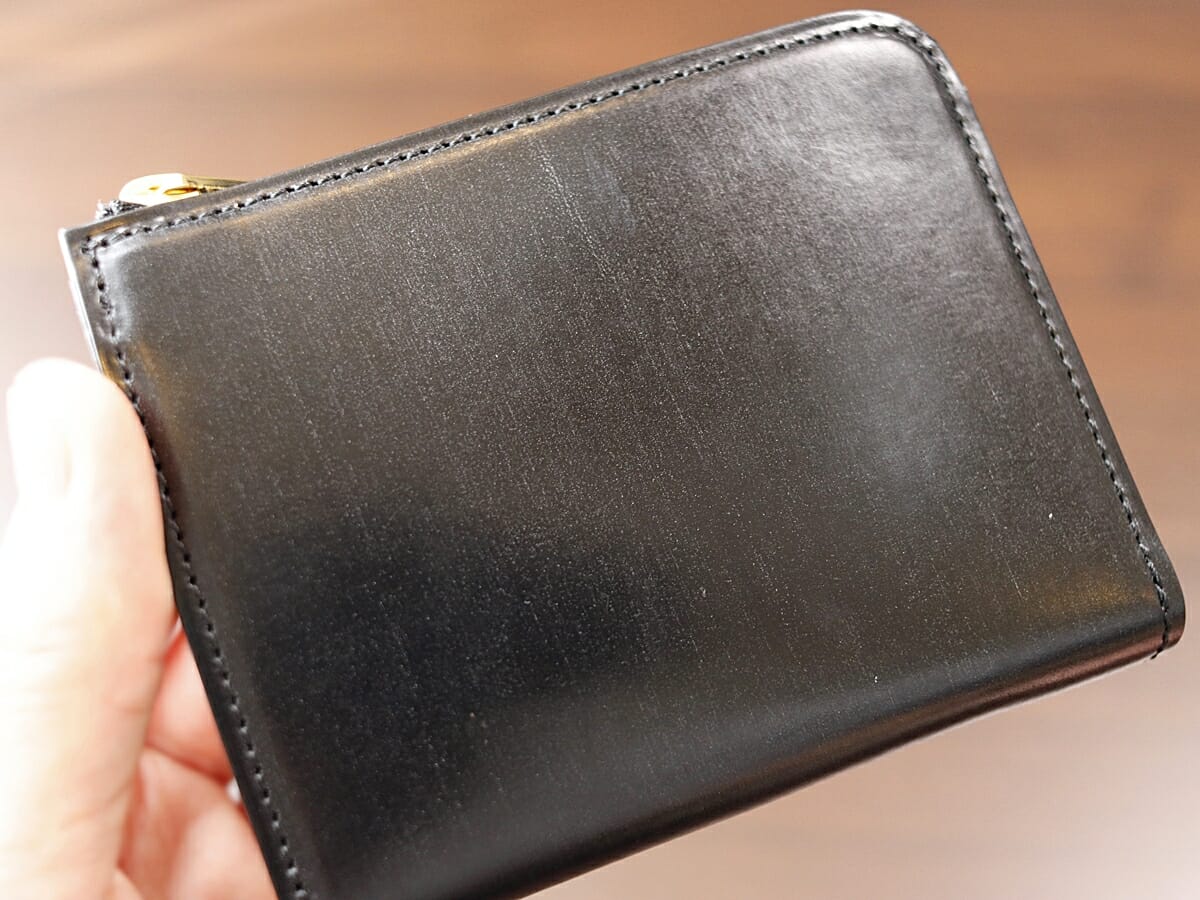Bridle Leather ブライドルレザー L字ファスナー財布 CRAFSTO（クラフスト）財布レビュー レザーの質感 経年変化 ラウンドファスナー長財布と比較1