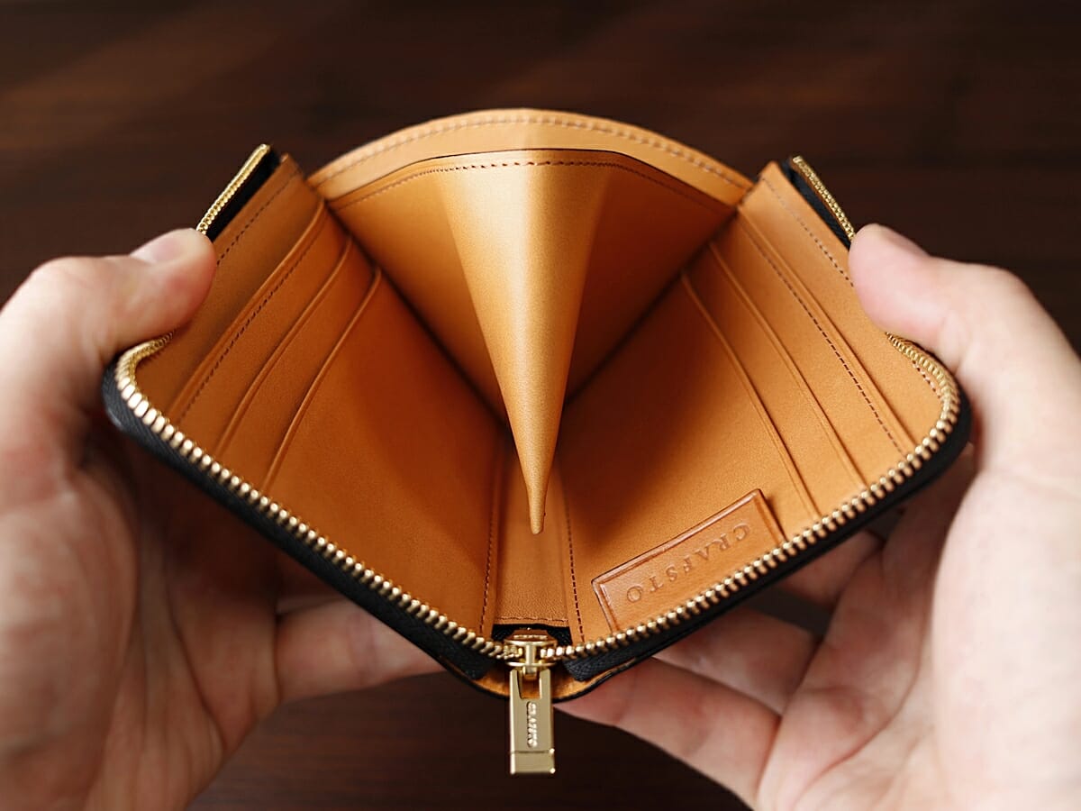 Bridle Leather ブライドルレザー L字ファスナー財布 CRAFSTO（クラフスト）財布レビュー 内装デザイン3