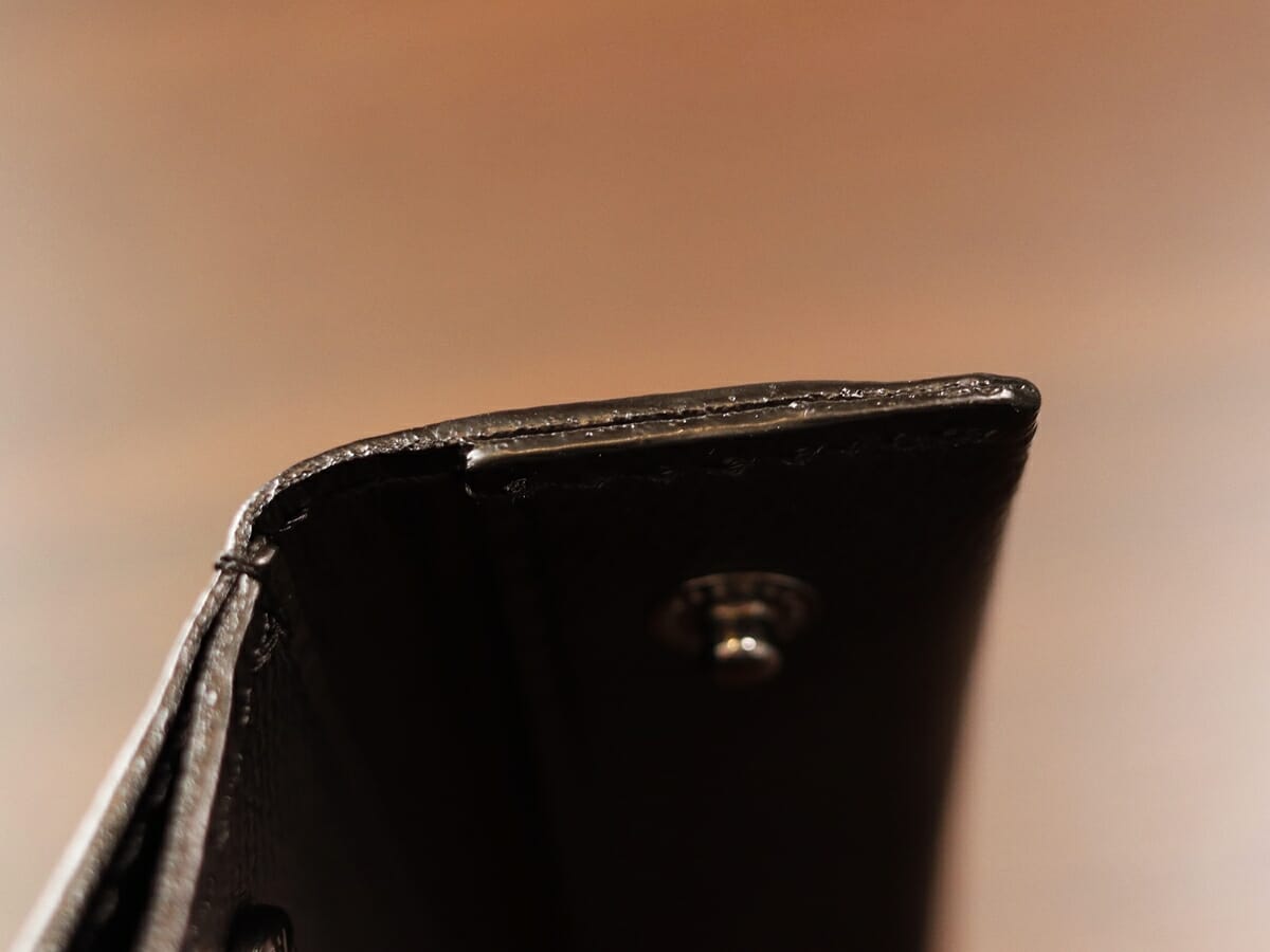薄い財布 abrAsus アブラサス SUPERCLASSIC スーパークラシック 薄型二つ折り財布 メンズ レビュー コバ処理3