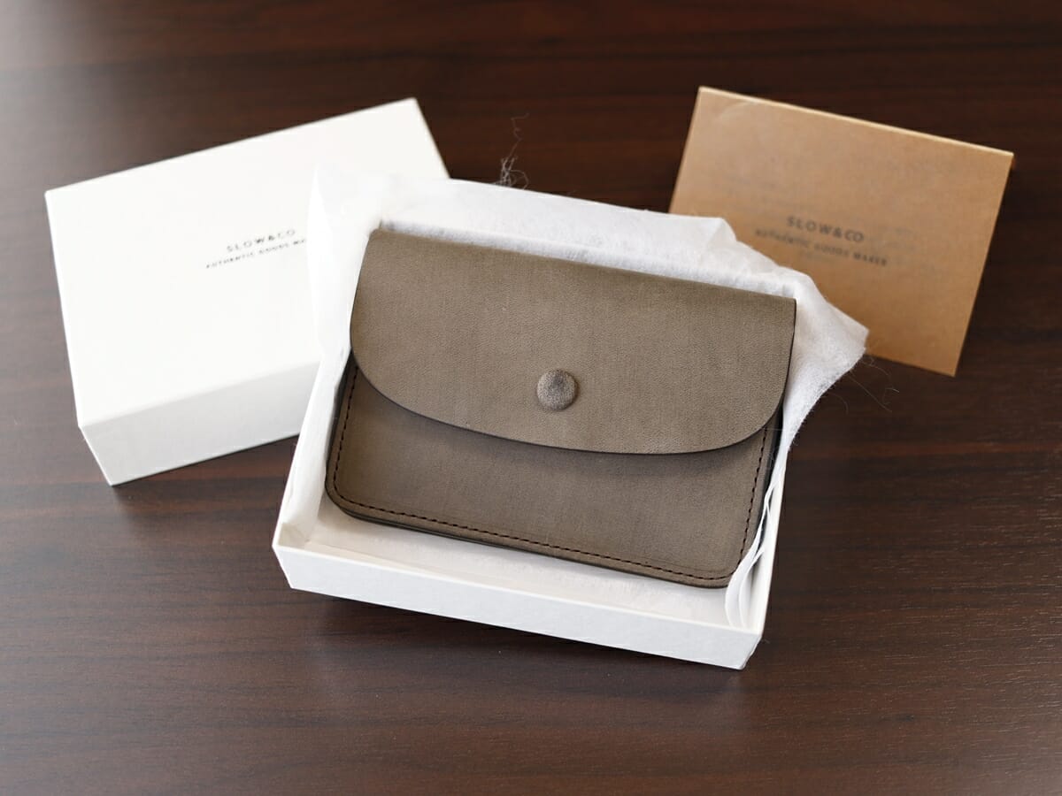 ingrasat mini wallet イングラサット ミニウォレット SO749I SLOW スロウ 財布レビュー パッケージング 化粧箱 付属3