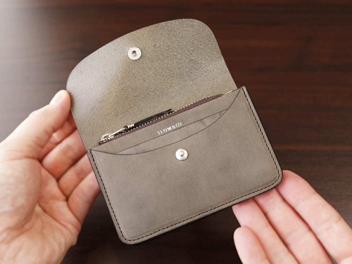 ingrasat mini wallet イングラサット ミニウォレット SO749I SLOW スロウ 財布レビュー ホック くるみボタン1