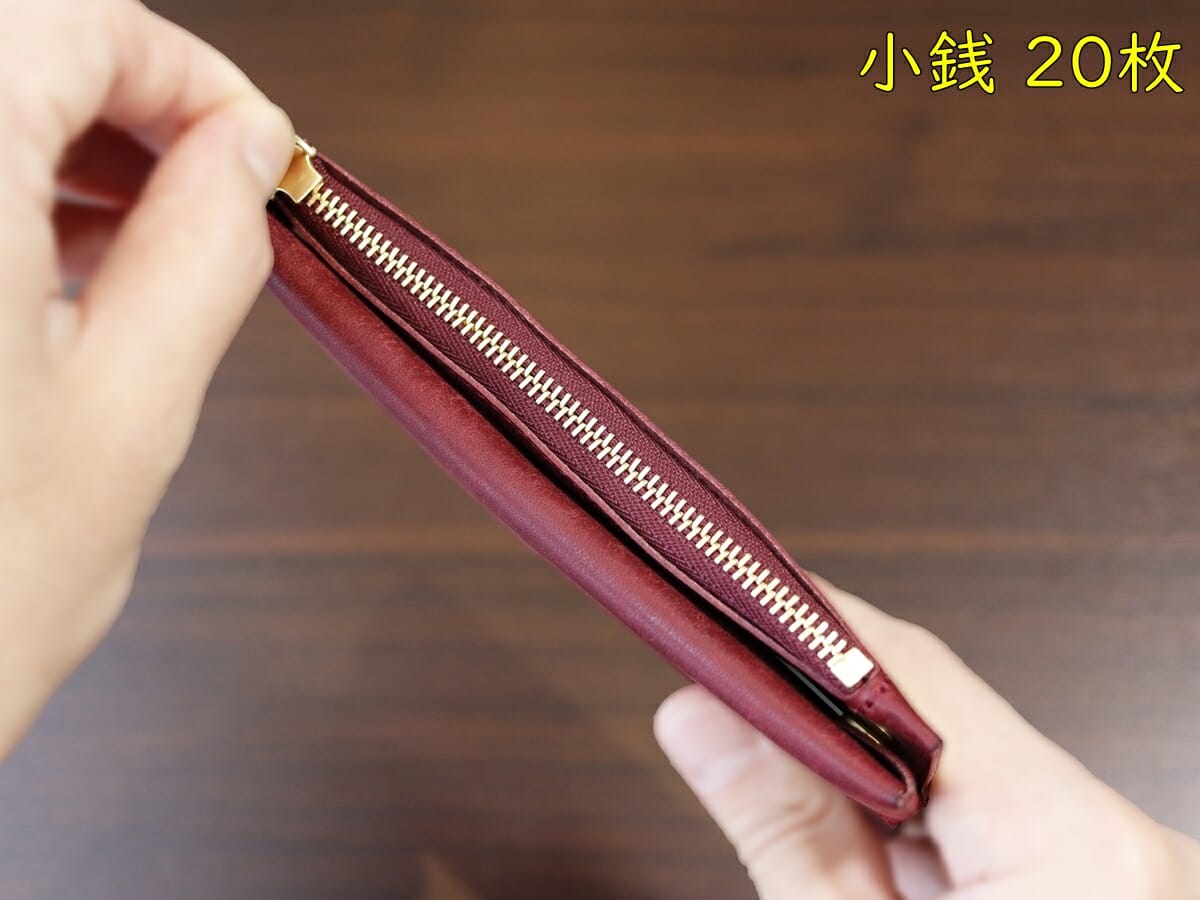 小さく薄い長財布Uno（ウーノ）moku モク もく プエブロレザー 財布レビュー 最大収納量での使い心地11