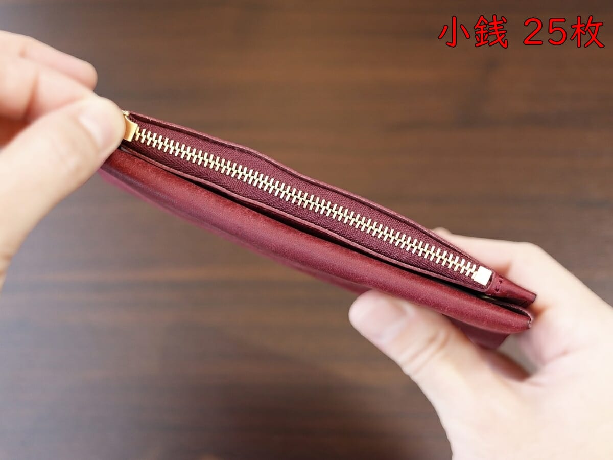 小さく薄い長財布Uno（ウーノ）moku モク もく プエブロレザー 財布レビュー 最大収納量での使い心地9