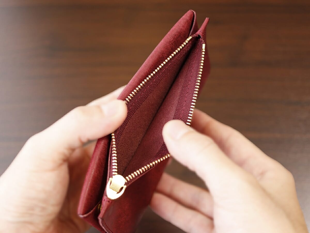 小さく薄い長財布Uno（ウーノ）moku モク もく プエブロレザー 財布レビュー 内装デザイン10
