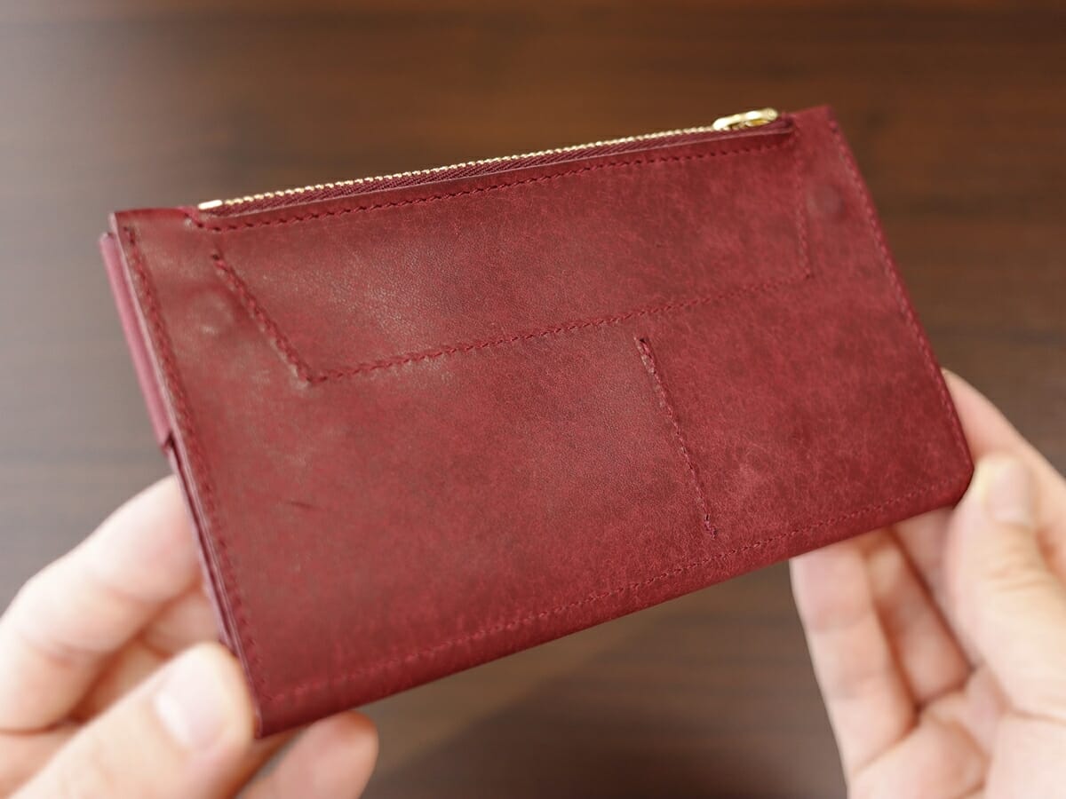 小さく薄い長財布Uno（ウーノ）moku モク もく プエブロレザー 財布レビュー 外装デザイン5