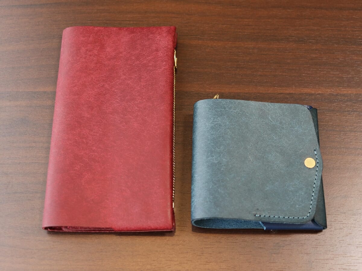 小さく薄い長財布Uno（ウーノ）小さく薄い財布Saku Ver.2（サク）moku モク もく 長財布 二つ折り財布 比較レビュー 1
