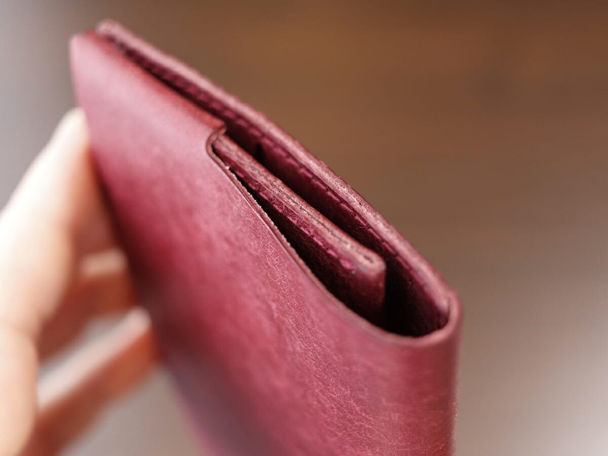 小さく薄い長財布Uno（ウーノ）moku モク もく プエブロレザー 財布レビュー 外装デザイン6