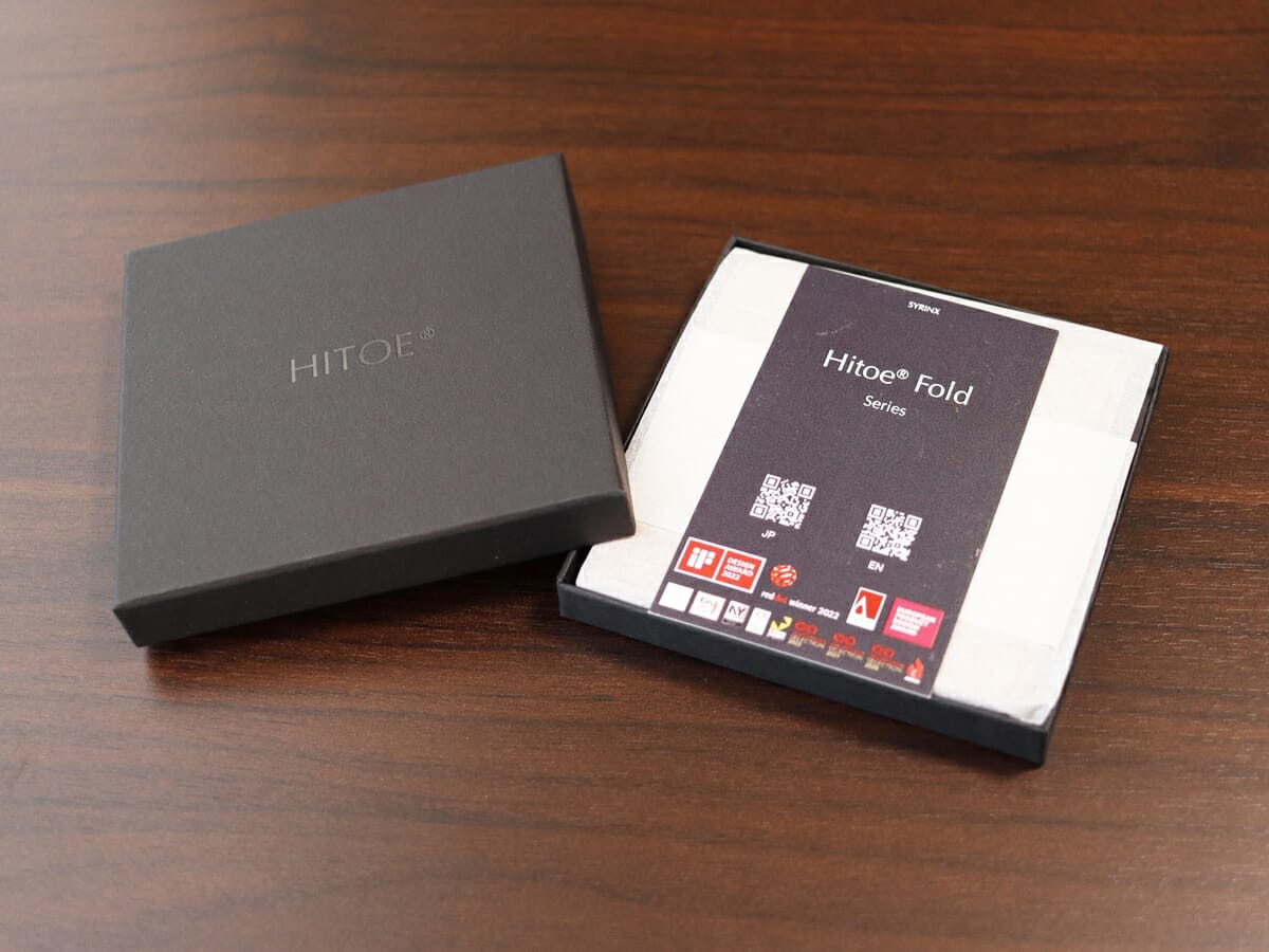 Hitoe Fold -Liscio- 2023 SYRINX（シュリンクス）財布レビュー パッケージング5