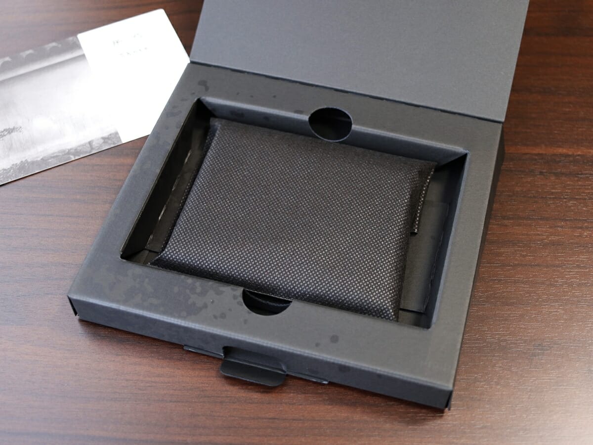 所作 Shosa ショサ cp ウォレット 3.5 コンパクトウォレット 財布レビュー パッケージング 化粧箱 外箱 付属品 ギフト9