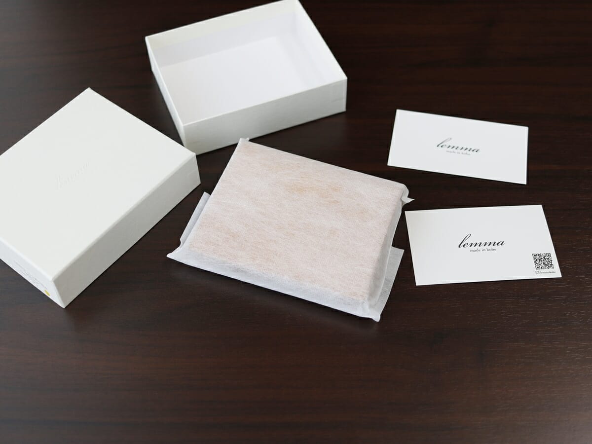 Marisco マリスコ lemma レンマ 二つ折り財布 プエブロレザー パッケージング 化粧箱2