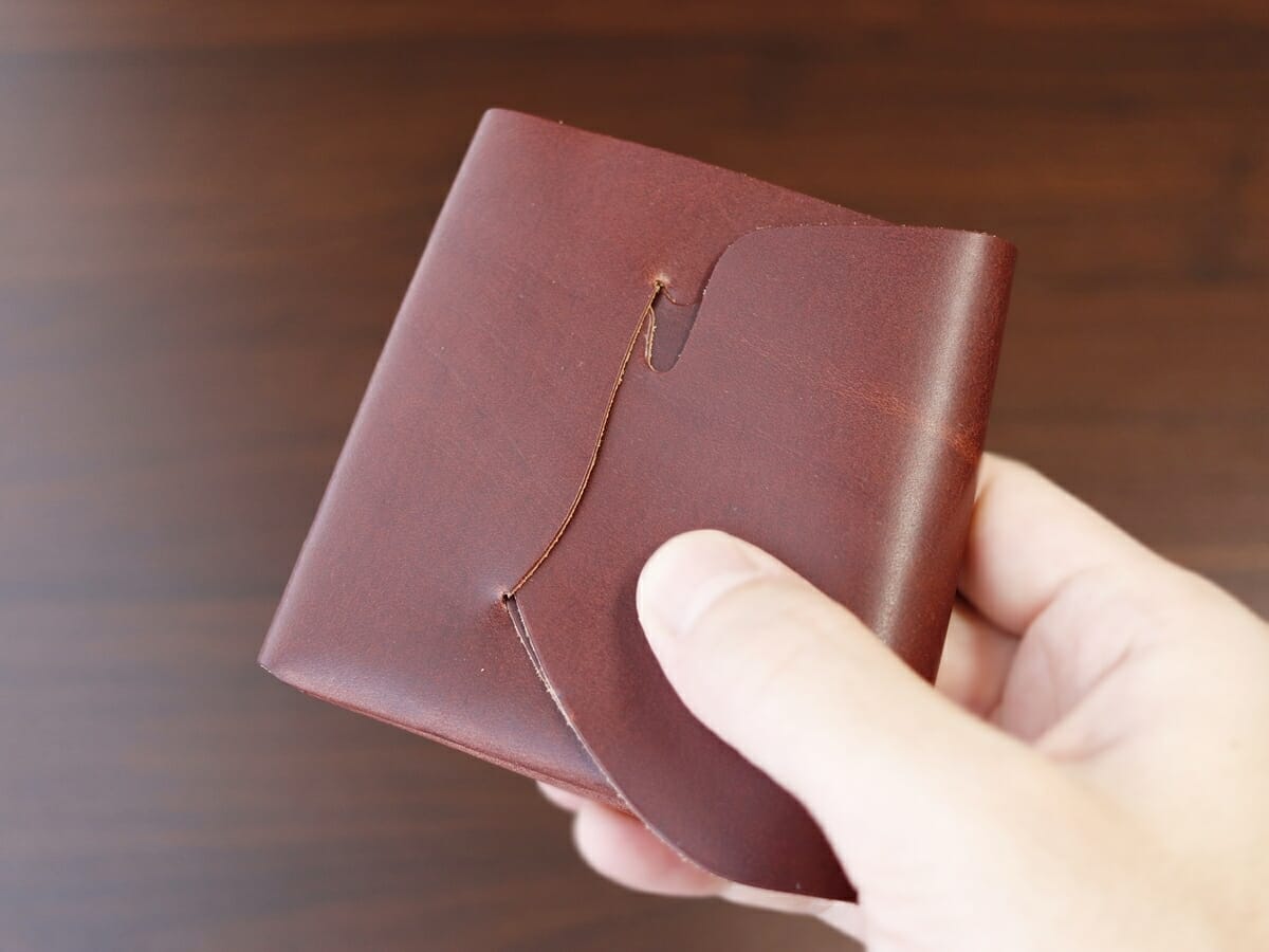 所作 Shosa ショサ cp ウォレット 3.5 コンパクトウォレット 財布レビュー 外装デザイン レザー 革の質感 仕立て7