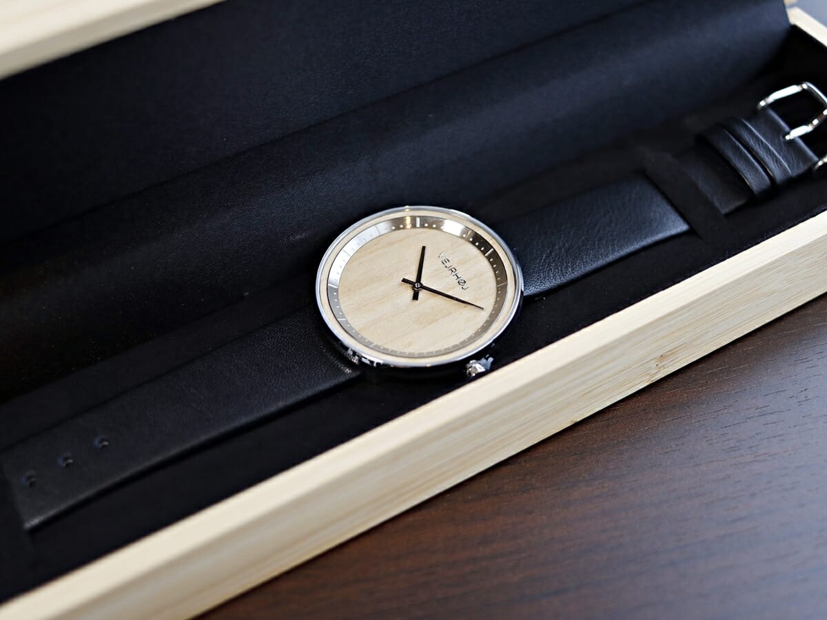The MAPLE メイプル 40mm 木製 北欧 腕時計 VEJRHØJ（ヴェアホイ）時計レビュー3