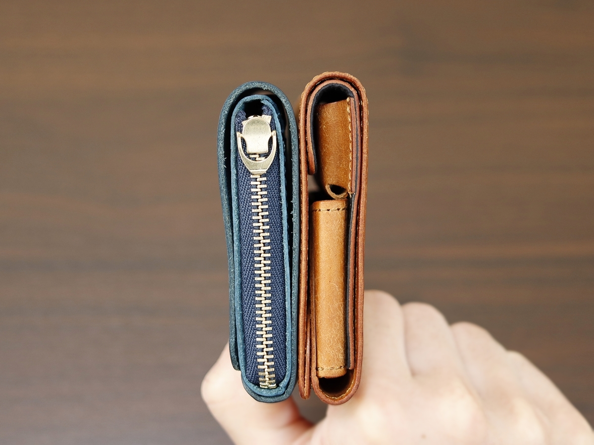 moku（モク）小さく薄い財布Saku Ver.2 com-ono（コモノ）薄い財布 Slim-005pb 財布の比較レビュー サイズ5